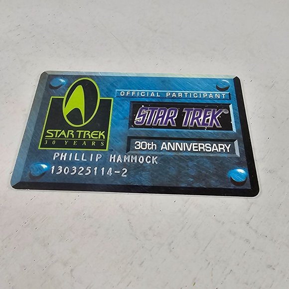 Star Trek Official Participant 30th Anniversary Membership Card 1996 - Picture 2 of 5